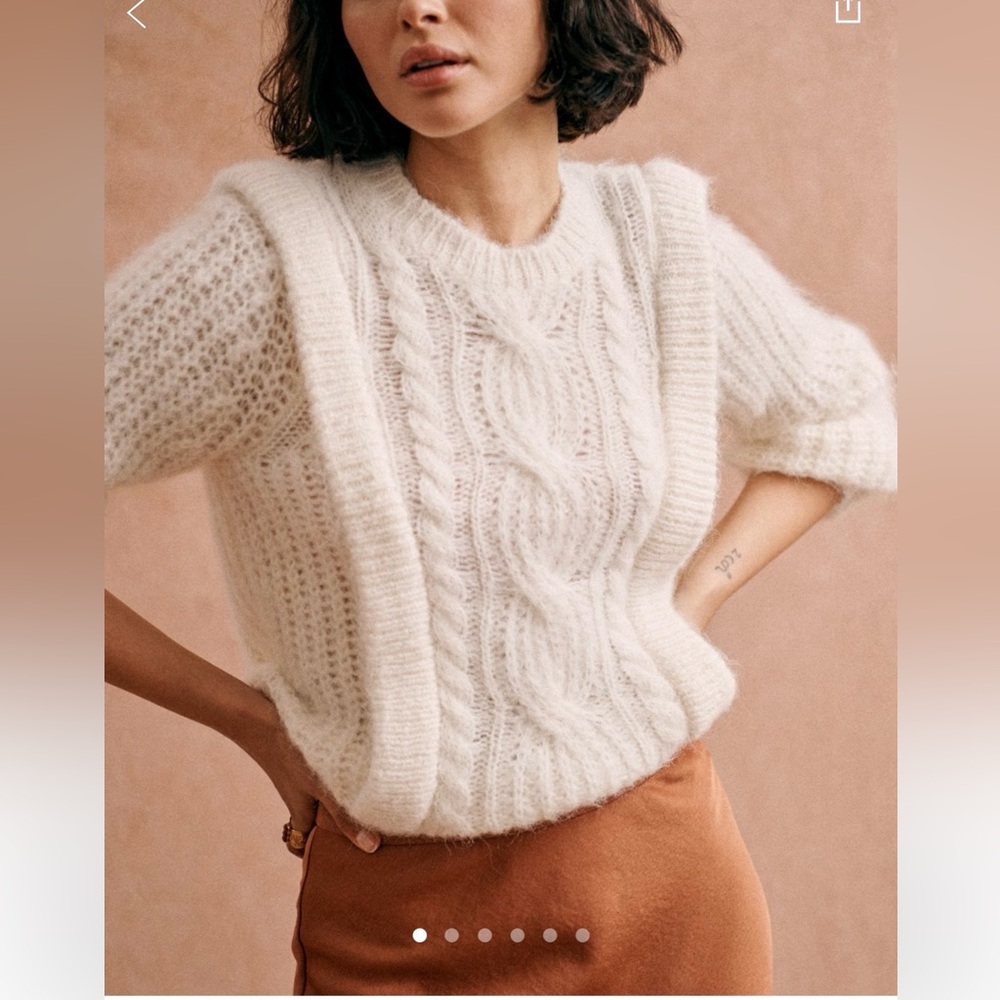 Sezane Prune Jumper in Ecru with a Sezane Gift Item!